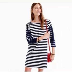 JCREW Blue and White Striped Dress SIZE 12